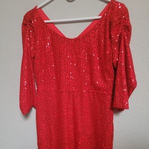 Shein red dress size L